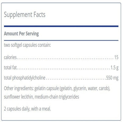 Ingredients: Phosphatidylcholine 550mg