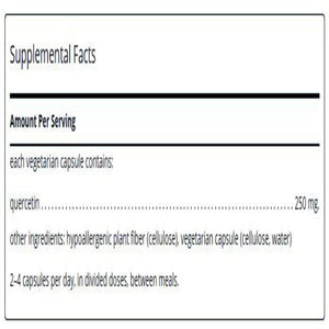 Ingredients: Quercetin 250mg
