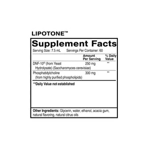 Ingredients DNF - 10 (from Yeast Hydrolysate) (Saccharomyces cerevisiae), Phosphatidylcholine (from highly purified phospholipids)