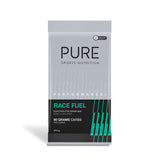 A Supplement container with the name Pure Performance + Race Fuel (98g sachet or 98g Sachet - box of 10) by Pure Sports Nutrition.