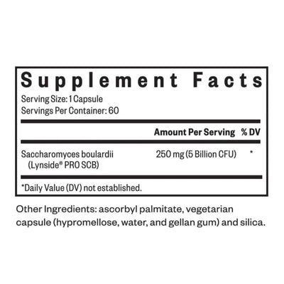 Ingredients: Saccharomyces boulardii (Lyniside Pro SCB)