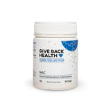 A Supplement container with the name NAC 100g by Give Back Health.