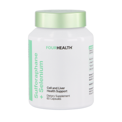 An image of a supplement called Green + - Sulfraphane + Selenium 60 capsules.