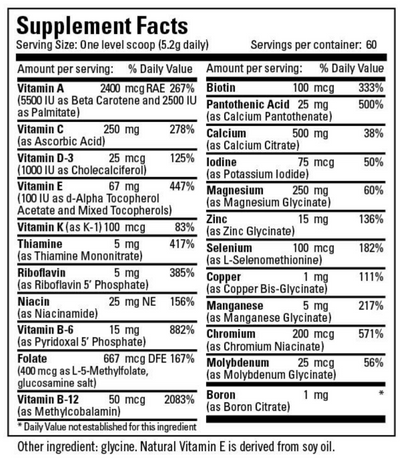 Vitamin/Mineral Base Powder