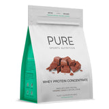 A Supplement container with the name Whey Protein Concentrate (Chocolate) by Pure Sports Nutrition.