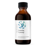 Image of a white supplement bottle which says alight yummy tummy herbal supplement 2 FL OZ (60mL) For professional use only 