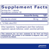 Ingredients: Zinc (as zinc Citrate) 