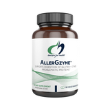 A Supplement container with the name AllerGzyme by Designs for Health.