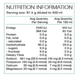 Text describing the ingredients: Cluster Dextrin™, Fructose, Mineral Salts (Sodium Citrate, Sodium Chloride, Potassium Citrate, Magnesium Lactate, Calcium Citrate), Acidity Regulator (Citric Acid), Antioxidant (Ascorbic Acid).