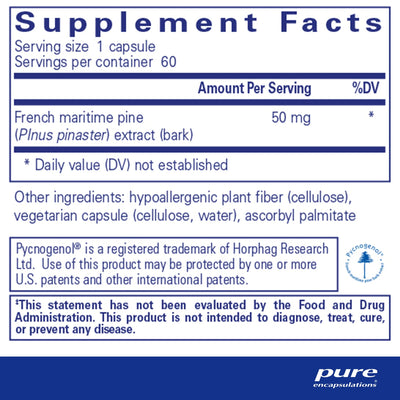 Ingredients: French maritime pine (Plnus pinaster) extrat (bark).