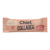 A Single Chief Collagen bar (Cashew Shortbread 45g) by Chief Nutrition.
