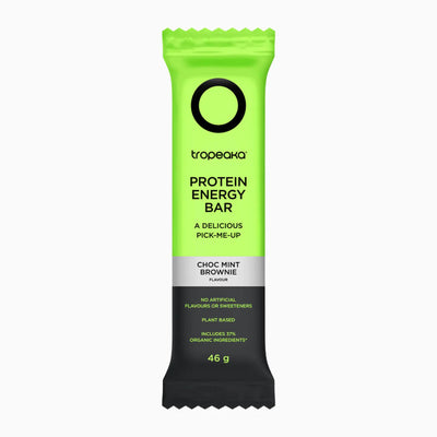 A Supplement Bar with the name Protein Energy Bar (Choc Mint Brownie) (1 Bar) by Tropeaka.