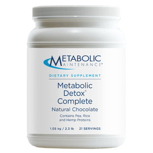 A Supplement container with the name Metabolic Detox Complete (Natural Chocolate) by Metabolic Maintenance