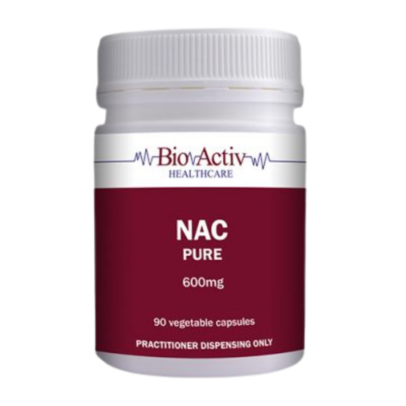 A Supplement container with the name NAC Pure by Bio-Activ.