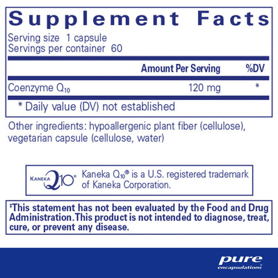 Ingredients: Coenzyme Q10 120mg