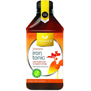 A Supplement bottle of Iron Tonic (500mls) by Harker Herbals