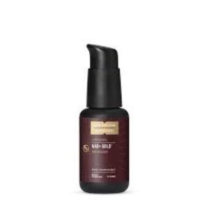 A Supplement bottle with the name Nad + Gold (30mls) by Quicksilver.