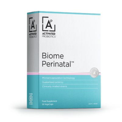 A Supplement container with the name Biome Perinatal by Activated Probiotics.