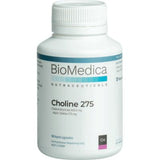 A Supplement container with the name Choline 275 by BioMedica.