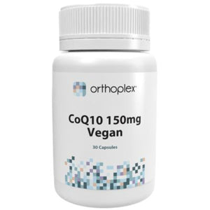 A Supplement container with the name CoQ0 (150mg) by Orthoplex