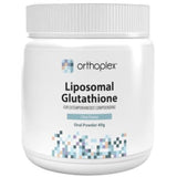 A Supplement container with the name Liposomal Glutathione by Orthoplex White