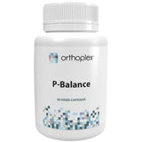 A Supplement container with the name P-Balance (60  Caps) by Orthoplex White.
