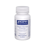 A Supplement container with the name Rapid Mental Energy by Pure Encapsulation. 