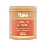 A Supplement container with the name RAW Organic Vitamin C by Amazonia.