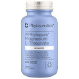 A Supplement container with the name Phytopure Magnesium L-Threonate Advanced by Phytoceutics.