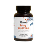 A Supplement container with the name Fussy Essentials ( 30 Tabs) by I'm Nutrients.