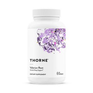 A Supplement container with the name Valerian Root by Thorne.