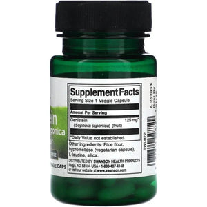 Text describing the ingredients: Genistein (Sophora Japonica) (fruit).