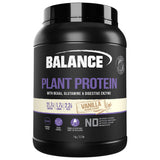 A Supplement container with the name Plant Protein (1kg Vanilla flavour) by Balance