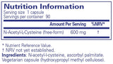 NAC (N-Acetyl-L-Cysteine) - 600mg