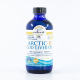 A Supplement container with the name Arctic-D Cod Liver Oil by Nordic Naturals.