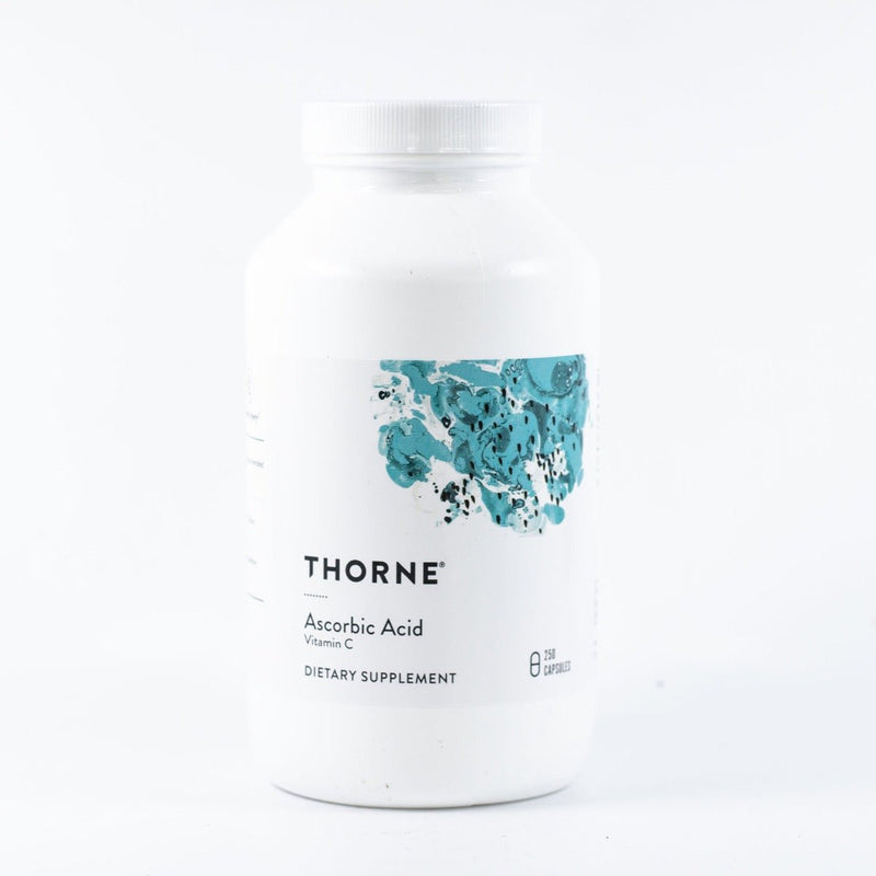 A Supplement container with the name Ascorbic Acid by Thorne