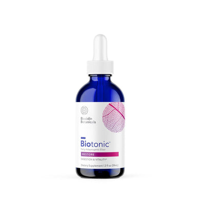 An image of a supplement bottle called Biotonic by Biocidin Botanicals