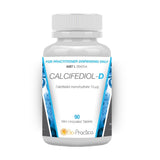 A white bottle with the lable Calcifediol-D by Bio-Practica