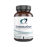 White suppelemnt bottle that says designs for health catechola calm adaptogenic + adrenal tonic herbs detary supplement 90 vegetable caps 