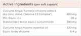 This is an image of the ingredient list for Curcum Evail