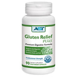 A Supplement container with the name Gluten Relief by AST Enzymes.