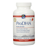 A Supplement container with the name ProDHA by Nordic Naturals.